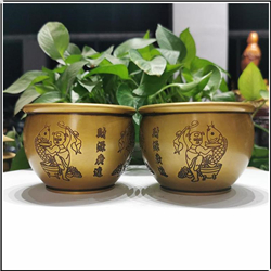 財(cái)源滾滾銅缸擺件